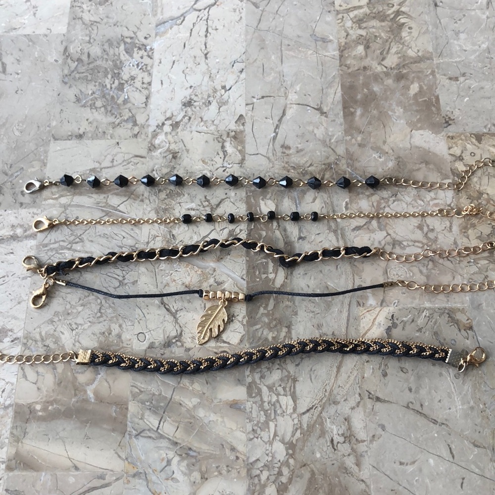 Black and gold bracelets!